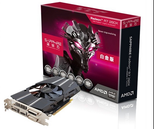 Sapphire R7 260X 1GB D5 128bit independent platinum edition comp